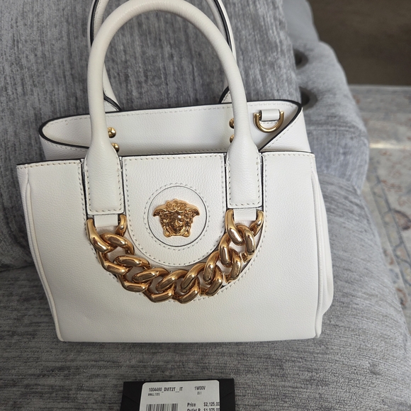 Versace White and Gold Women's Bag - Picture 1 of 9